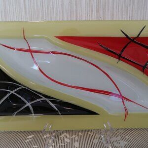 Art Deco Divided Art Glass Server Mid Century Modern
